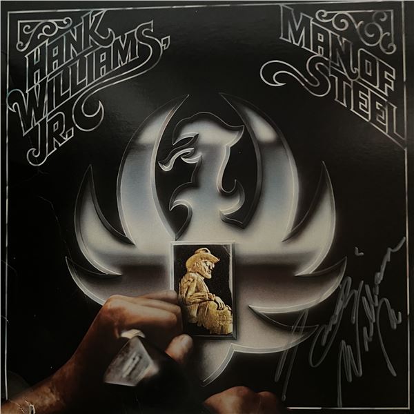 Hank Williams Jr Man Of Steel signed album