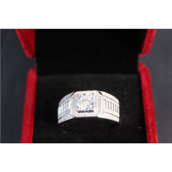 ^1.00 CT GRA Certified Round Brilliant Cut Moissanite Stone VVS D Color with 84 Round Brilliant Cut 