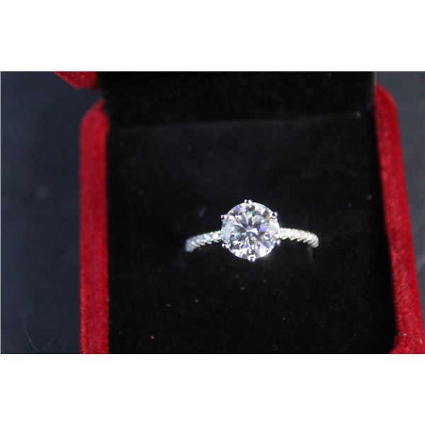 ^2.00 CT GRA Certified Round Brilliant Cut Moissanite Stone VVS D Color with 18 Round Brilliant Cut 