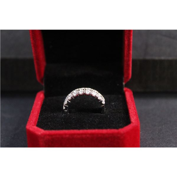 ^1.00 CT TW GRA Certified Round Brilliant Cut Moissanite Stones VVS D Color with 18 Moissanite Stone