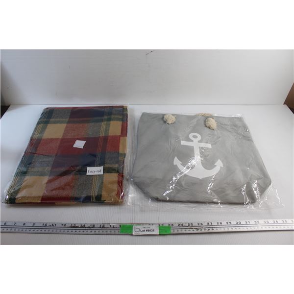 Tote Bag and Cozy Red Scarf - Sealed