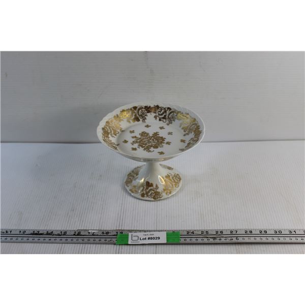 Hand Painted Porcelain Footed Dish
