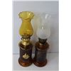 Image 2 : (4) Vintage Oil Lamps Up to 9.75" Tall