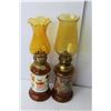Image 3 : (4) Vintage Oil Lamps Up to 9.75" Tall