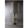 Image 1 : *Vintage White & Gold Colored Lamp, Powers On 37.5" Tall