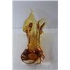 Image 3 : Glass Amber Vase 12.75" Tall