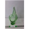 Image 1 : Cactus Style Green Glass Decor 10.5" Tall