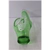 Image 3 : Cactus Style Green Glass Decor 10.5" Tall