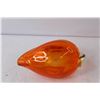 Image 3 : Orange Glass Swan Decor 5.75" Tall