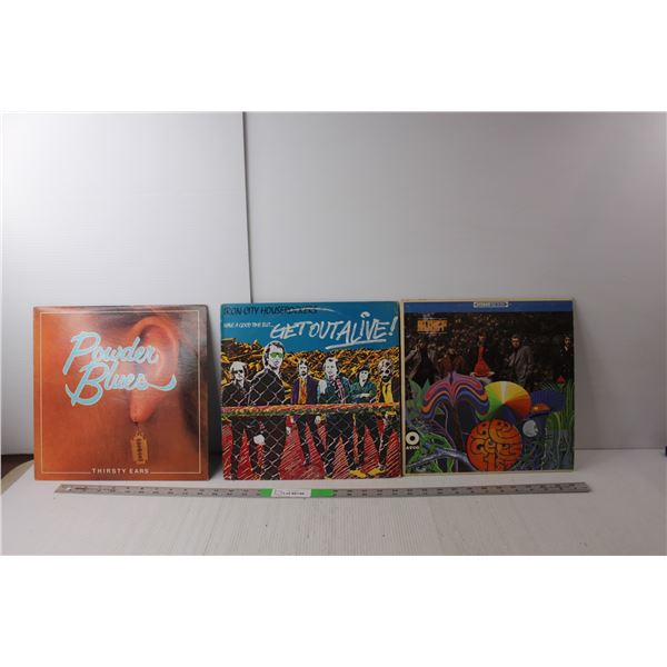 (3) Records- Bee Gees, Powder Blues, Iron City Houserockers