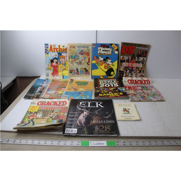 (12) Magazines/Books- Vintage Comics (Archie, Super Goof, Cracked, Misc.), Guinness World Records 20