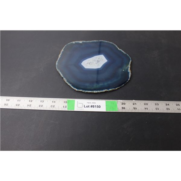 Blue Agate Crystal Slab 7.5" Long