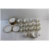Image 4 : (10+) Limoges Ceramic Dish Set - Saucers and Tea Cups - Chipped