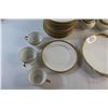 Image 4 : (10+) Limoges Ceramic Dish Set - 10'' Serving Platter, Dining Plates, Cream & Sugar and Tea Cups