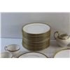 Image 6 : (10+) Limoges Ceramic Dish Set - 10'' Serving Platter, Dining Plates, Cream & Sugar and Tea Cups