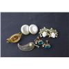 Image 3 : (3) Bangle Bracelets, (3) Pairs of Clip on Earrings, Broach and Pin, (2) Display Boxes