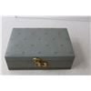 Image 4 : Jewelry Box 10" Long x 3.25" Tall with Jewelry- Earrings, Brooches, Necklaces, Misc.