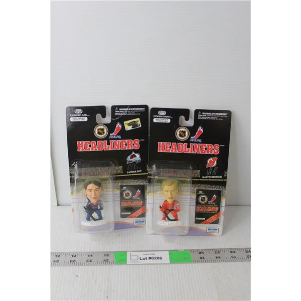 NHL Hockey Headliners Figurines- Martin Brodeur & Patrick Roy 3" Tall