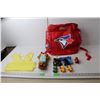 Image 1 : Yellow Dress Gloves with Scarf, Budweiser Blue Jays Cooler Backpack, Bucky Beaver Soap & Holder, Mag