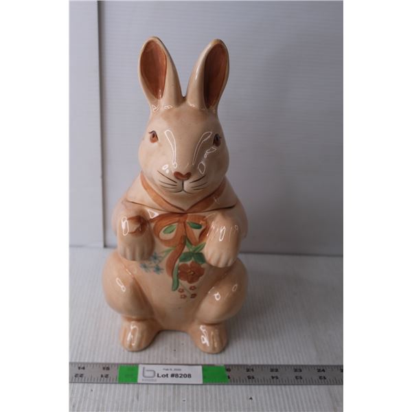 Ceramic Rabbit Cookie Jar 13.25" Tall - N.S. Gustin Co.