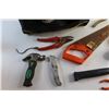 Image 4 : Mastercraft Tool Bag, Hammers, Pruning Shears, Handsaw, Box Cutter and Misc. Tools