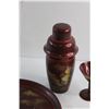 Image 5 : Japanese Pattern Serving Platter, Cocktail Shaker, and Glass