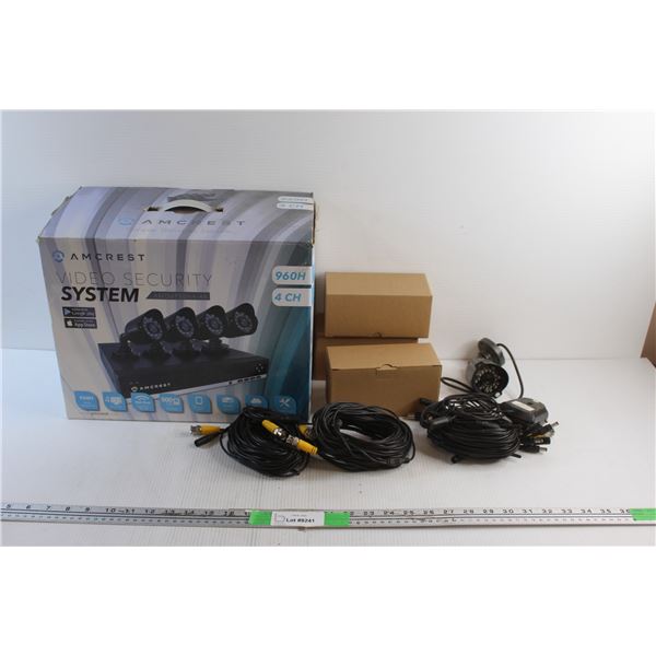Amcrest Video Security System - Incomplete, Missing DVR, As Is