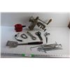 Image 1 : Coleman QuickPump - Tested, Scissors, Vintage Manual Meat Grinder, Spatula, Carabiner and Misc.