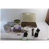 Image 1 : Smoke Alarm, Portable Solar Radio, (2) Hardware Organizer Cases, Small Bucket, Multi Tool and Misc.