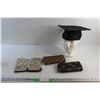 Image 1 : Graduation Hat, Work Gloves and (2) Clutch Bags