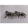Image 3 : (3) Vintage Metal Horse Statuettes - As is