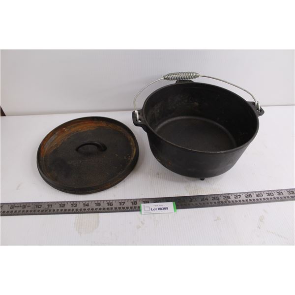 Vintage Woods Cast Iron Footed Cooking Pot with Lid