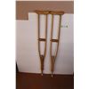 Image 1 : Pair of Vintage Wooden Crutches 50" Length