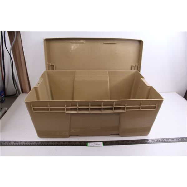 Lilydale Plastic Storage Bin with Tray/Lid 24" x 16" x 10"