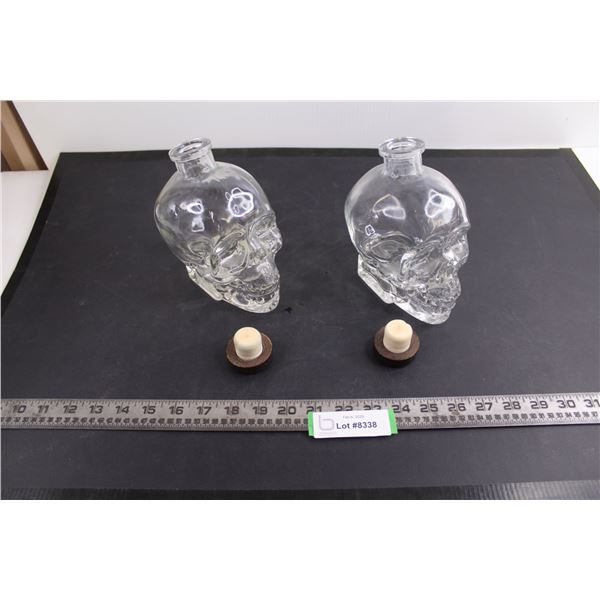 (2) Crystal Head Vodka Bottles - Empty