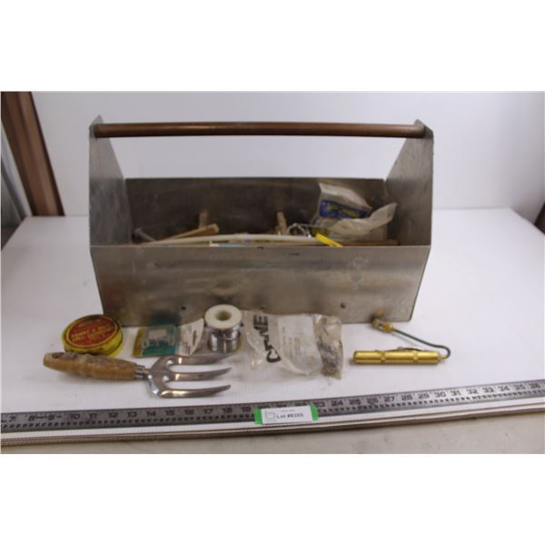 Metal Tool Box with Contents 20.5" x 10" x 12"