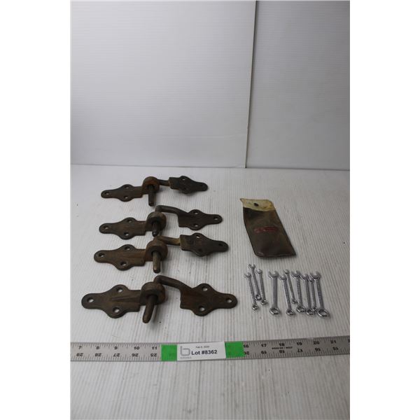 (4) Gate Hinges, Craftsman Miniature Combination Wrench Set