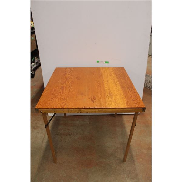 *Square Wood Table with Folding Legs 26.5" Tall x 30" Wide