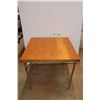 Image 1 : *Square Wood Table with Folding Legs 26.5" Tall x 30" Wide