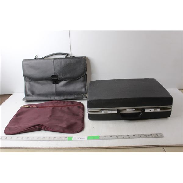 Samsonite Hard Shell Suitcase, Pierre Cardin Leather Bag, Flare Storage Bag