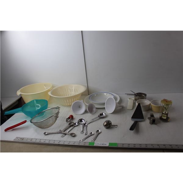 Measuring Spoons and Cups, Strainers, Cake Server, Misc.