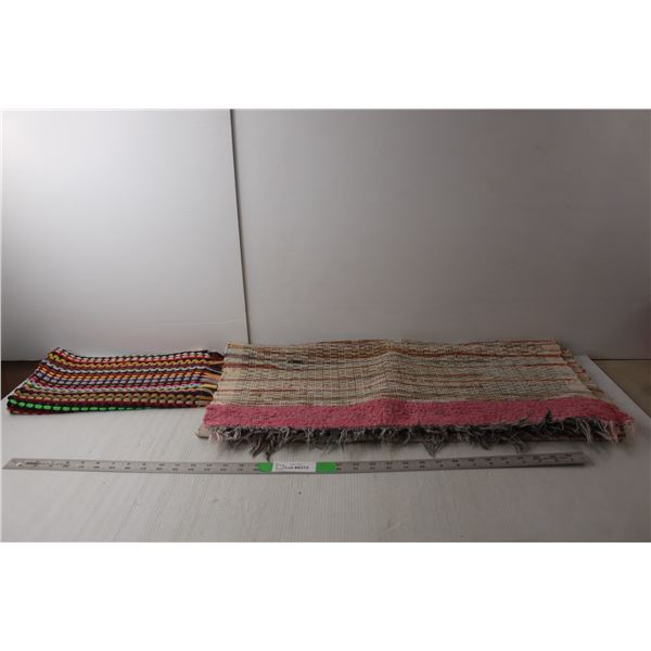(2) Throw Rugs- 55" Long x 27.5" Wide and 29.5" Long x 17.5" Wide