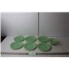 Image 1 : Fire King Jadeite Dishes - Tea Cup & (6) Bread Plates