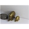 Image 3 : (2) Brass Elephant Statues, Playing Cards and (2) Jewelry Boxes