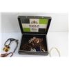 Image 6 : Mark IV Cigar Box and Assorted Necklaces