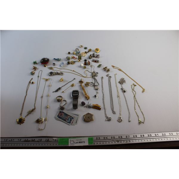 Necklaces, Keychains, Digital Watch, Shirt Pins, Rings and Misc.
