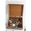 Image 2 : Wooden Jewelry Box, Necklaces, Bracelets, Tie Pins and Misc.