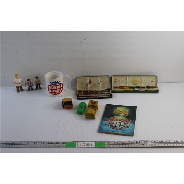 Water Colours, Dubble Bubble Ceramic Mug, Spooky Tales, Toy Figures and Toy Trucks