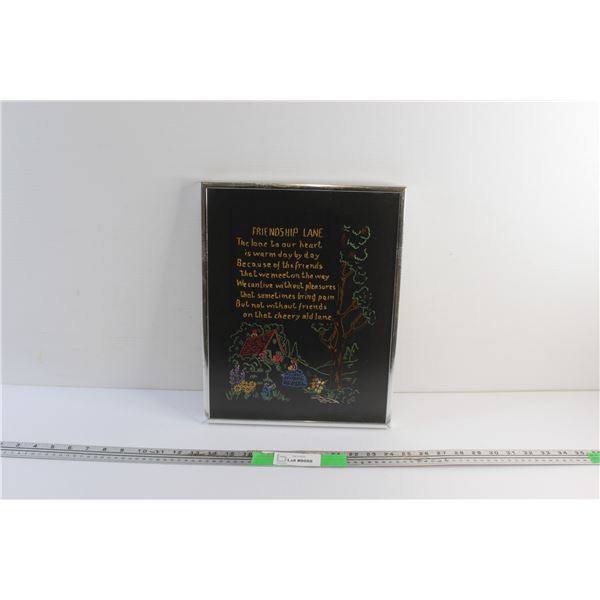 Framed Embroidery Art 14'' x 11''