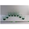 Image 1 : (8) Turquoise Glass Cups
